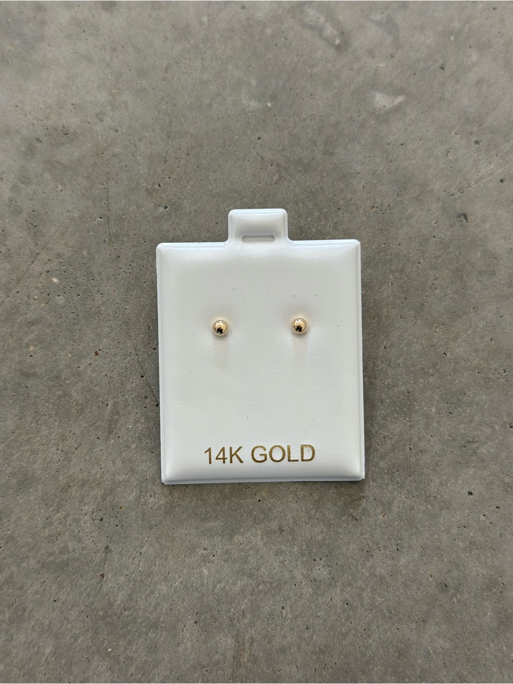 14K Gold Ball Stud Earrings - Classic Yellow Gold